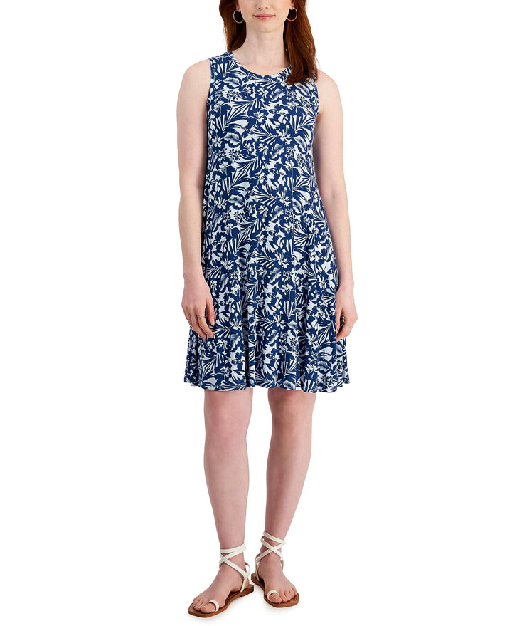 Style & Co Printed Knit Tank Dress