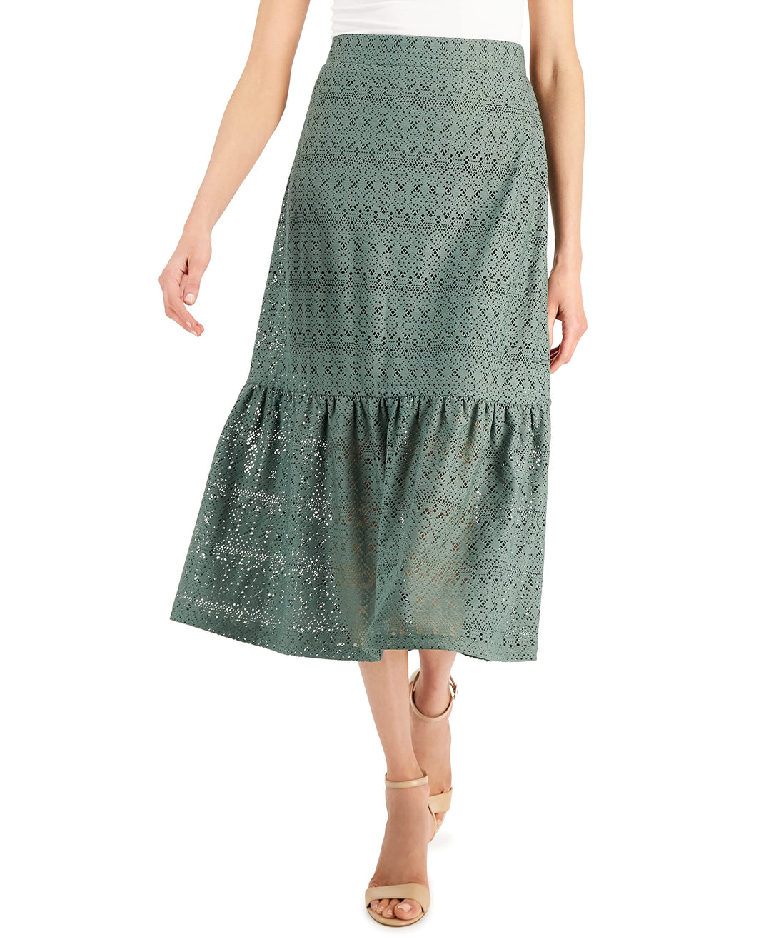 JM Collection Petite Crochet Skirt