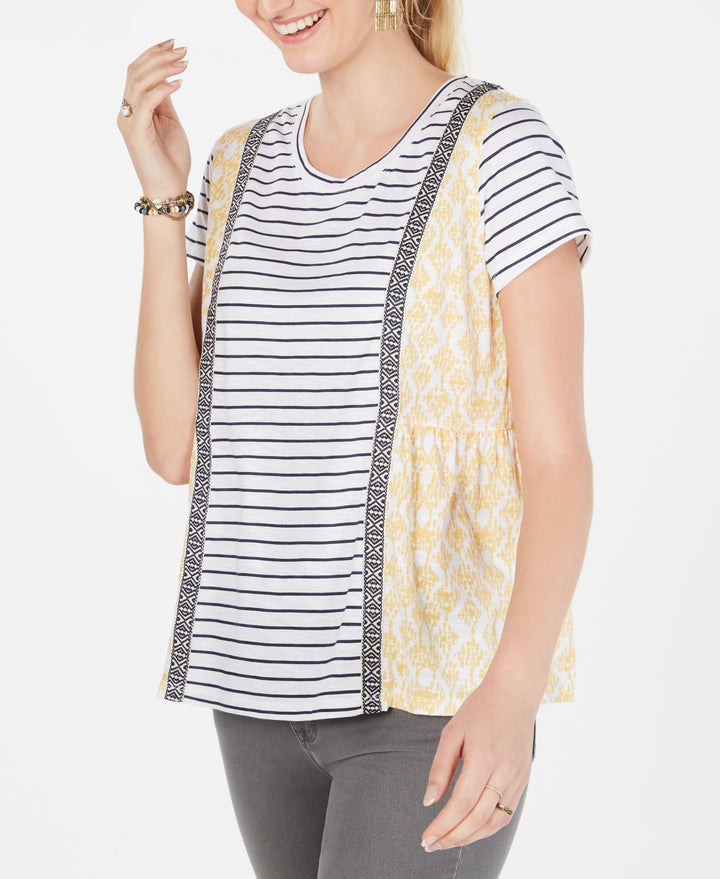 Style & Co Printed Short Sleeve Top