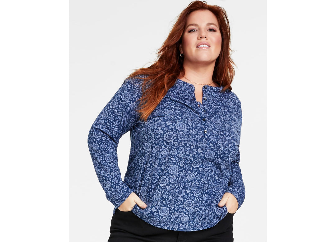 Style & Co Plus Size Printed Knit Shirt