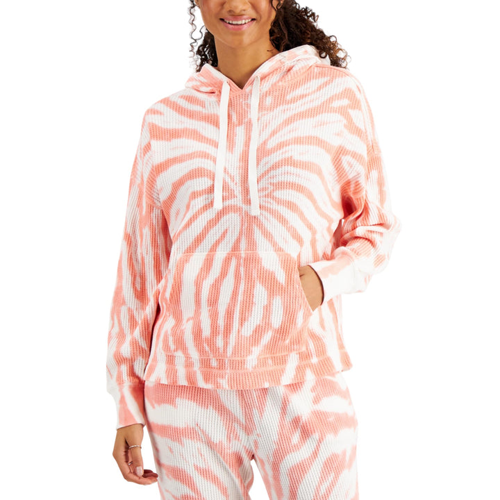 Style & Co Tie Dyed Waffle Hoodie Sweatshirt