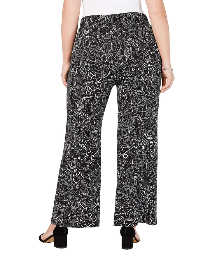 NY Collection Plus Petite Plus Printed Soft Pants