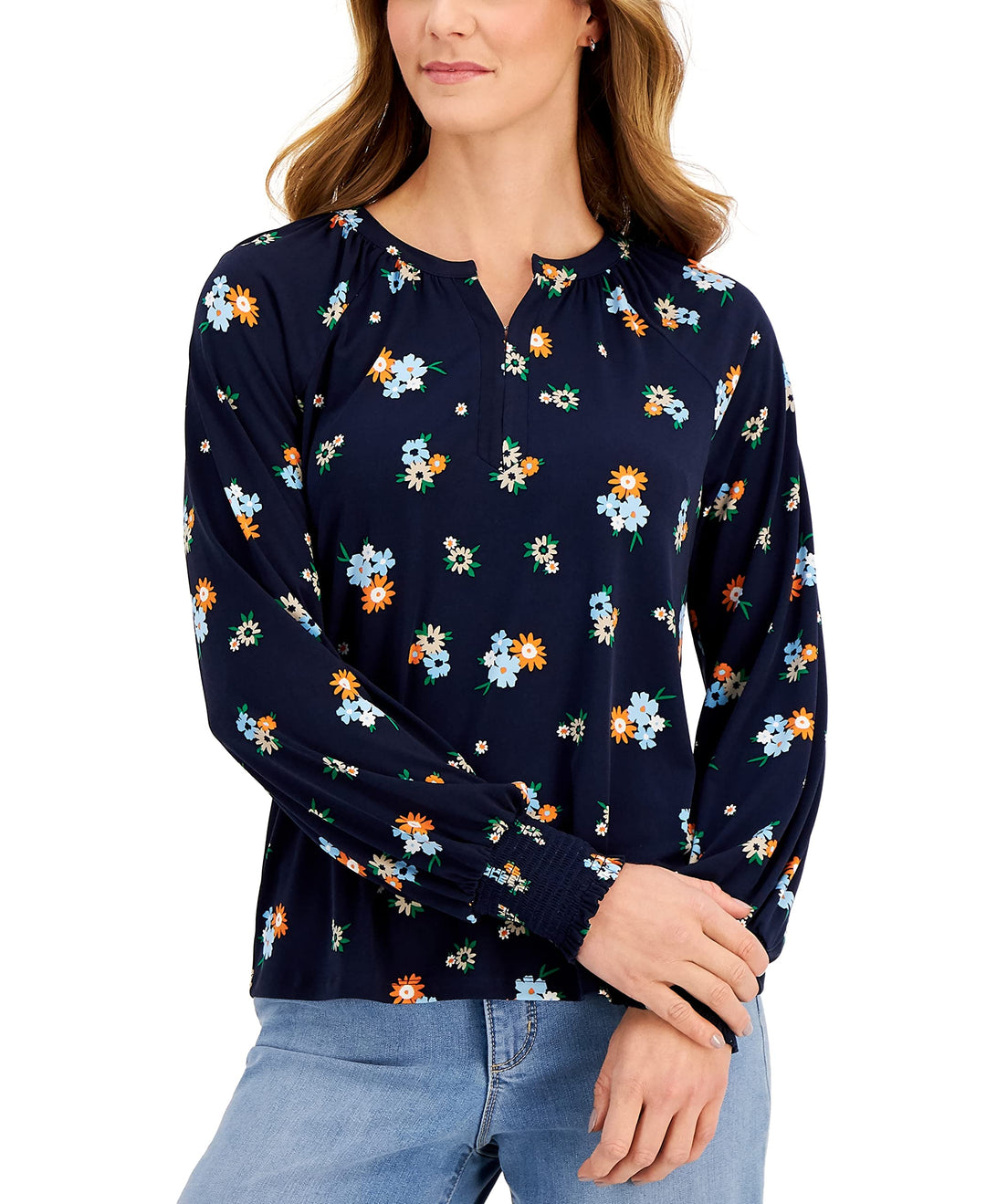 Charter Club Petite Printed Top