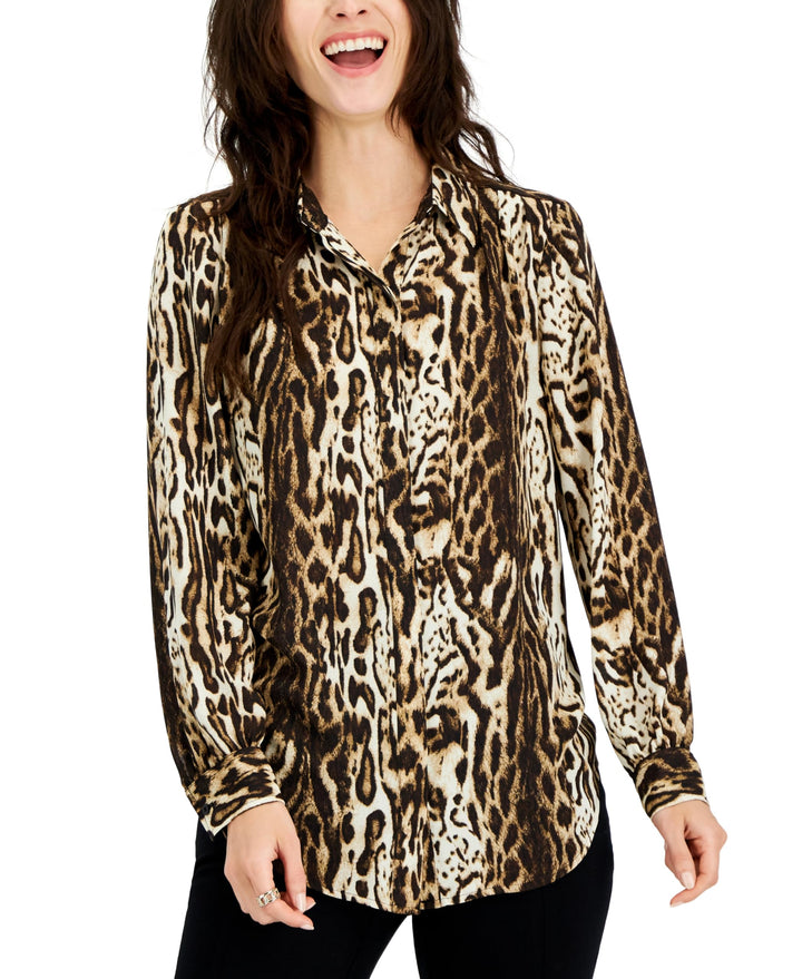 INC International Concepts Womens Animal Print Tunic