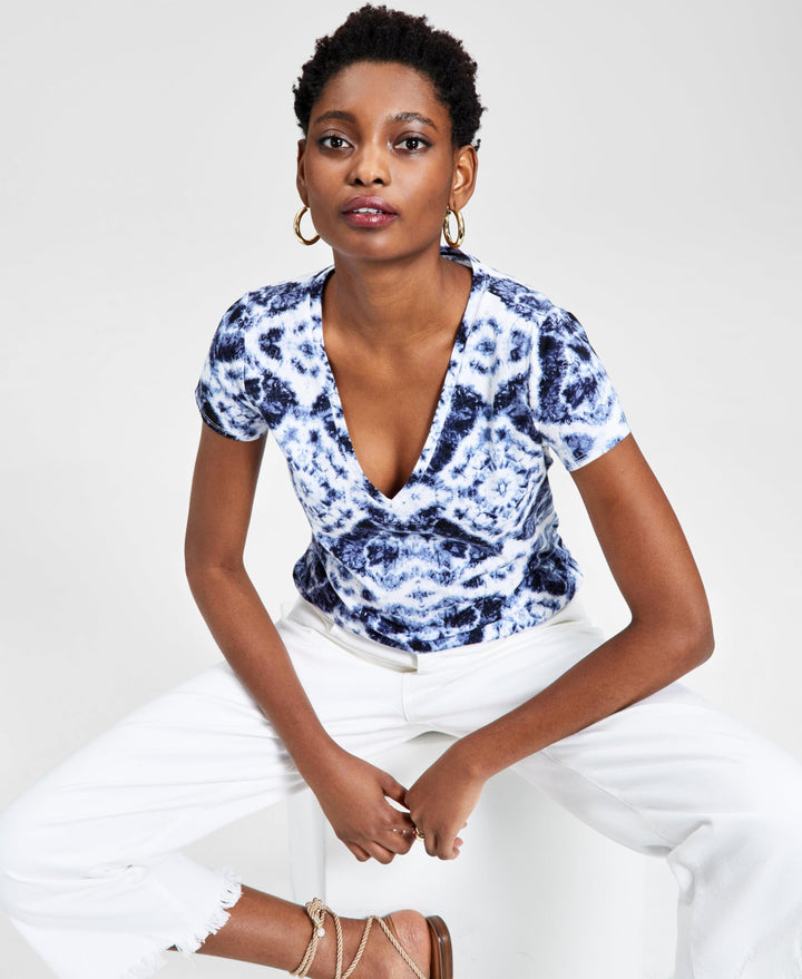 INC International Concepts Cotton V Neck T-Shirt