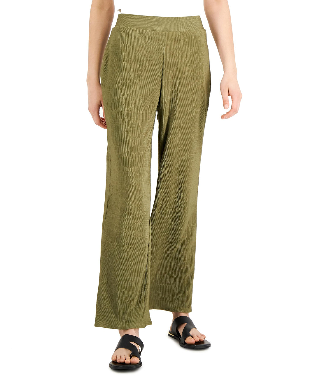 Alfani Womens Textured Stripe Pull On Pants