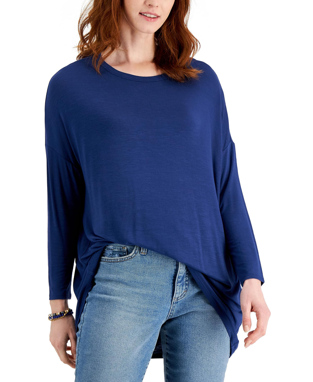 Style & Co Petite Oversized Long Sleeve T-Shirt3