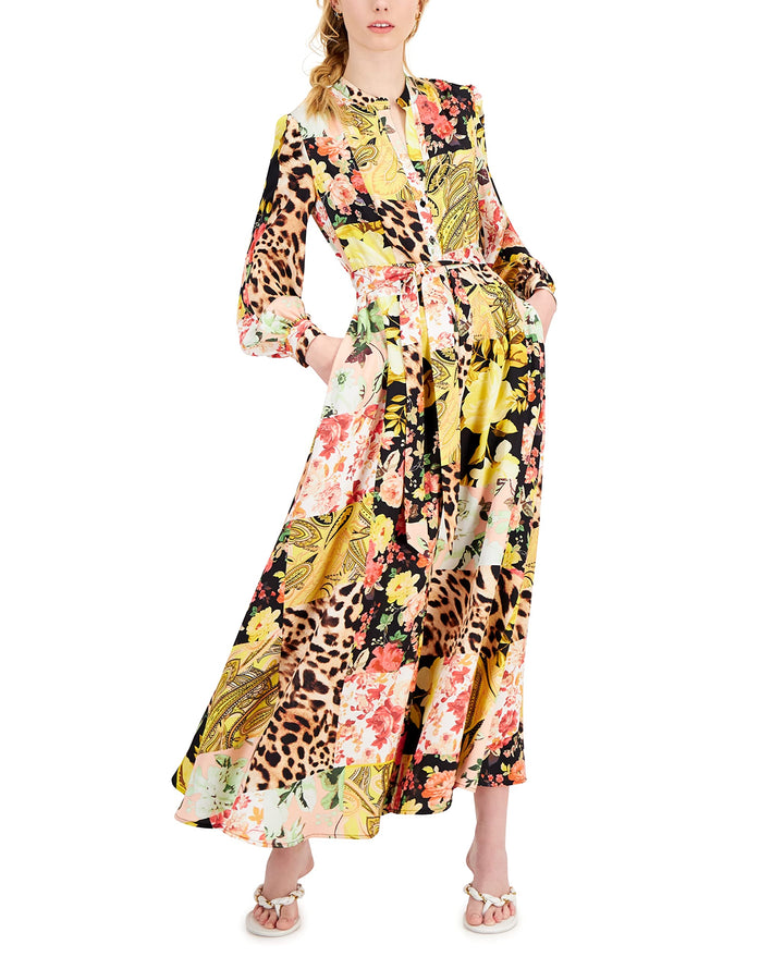 INC International Concepts Patchwork Print Maxi Dress