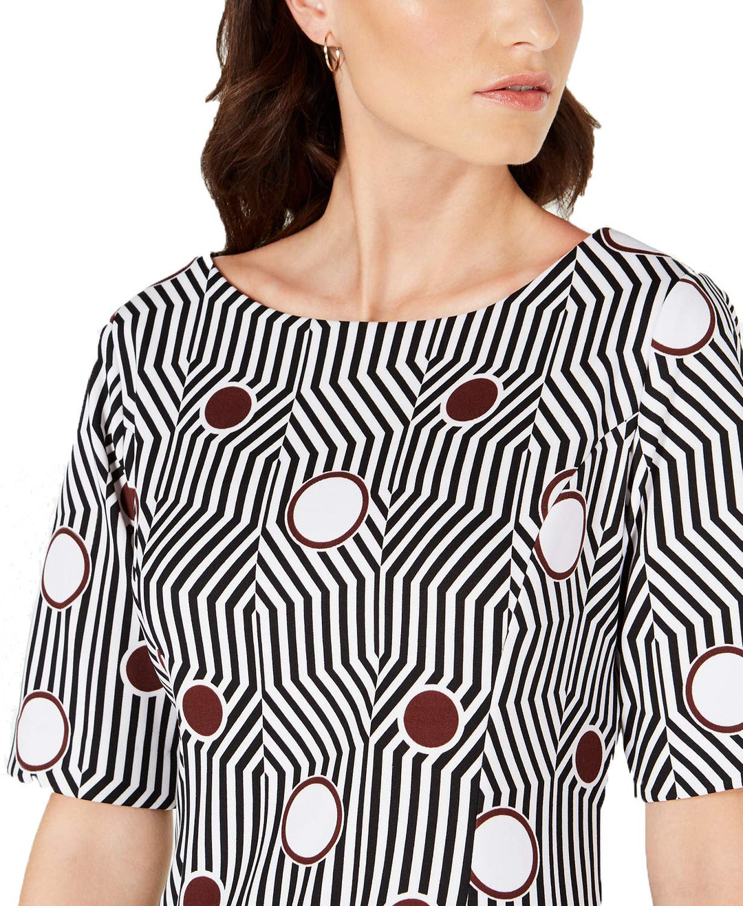 Geo-Print Sheath Dress