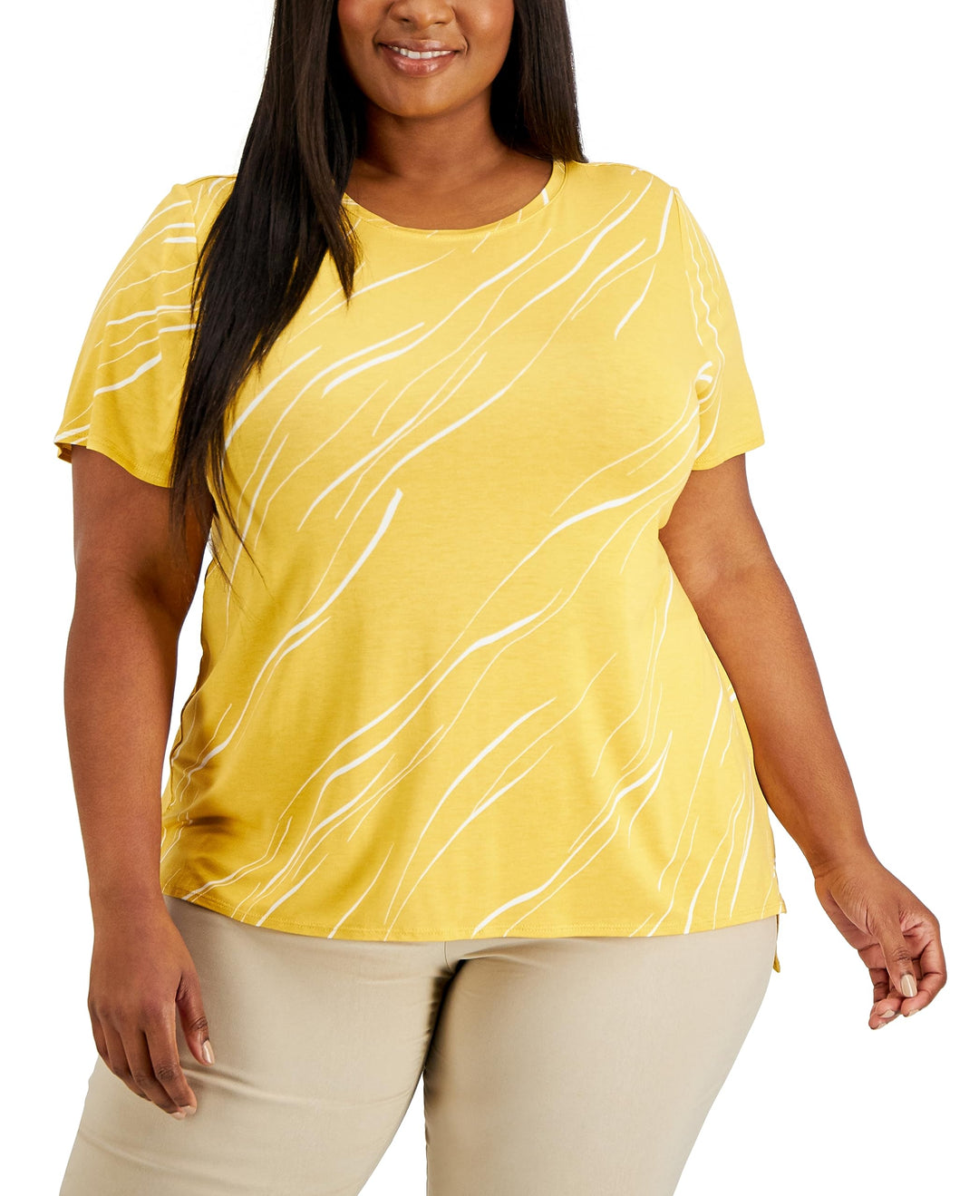 Alfani Plus Size Printed Top