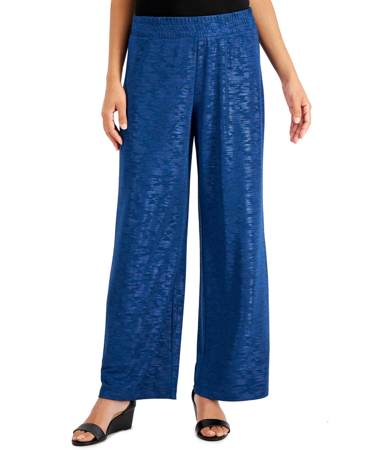 JM Collection Foil Wide Leg Lounge Pants