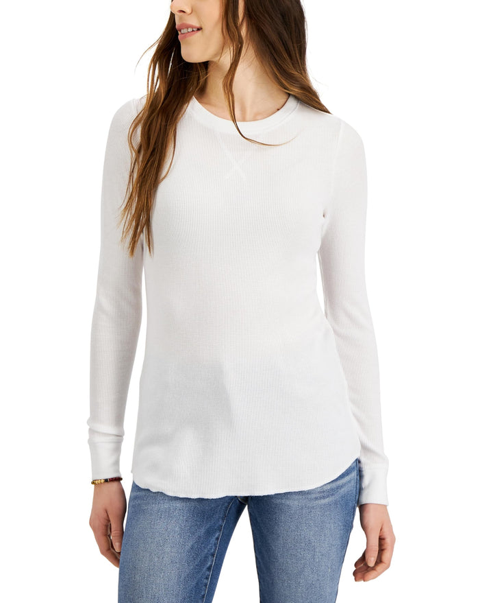 Style & Co Petite Waffle Pullover Top