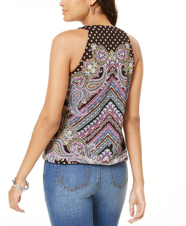 INC Button V-Neck Tank Top