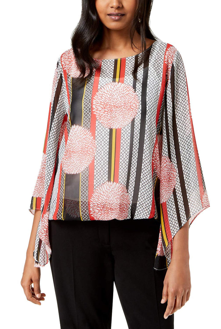 Alfani Angel Sleeve Blouson Top