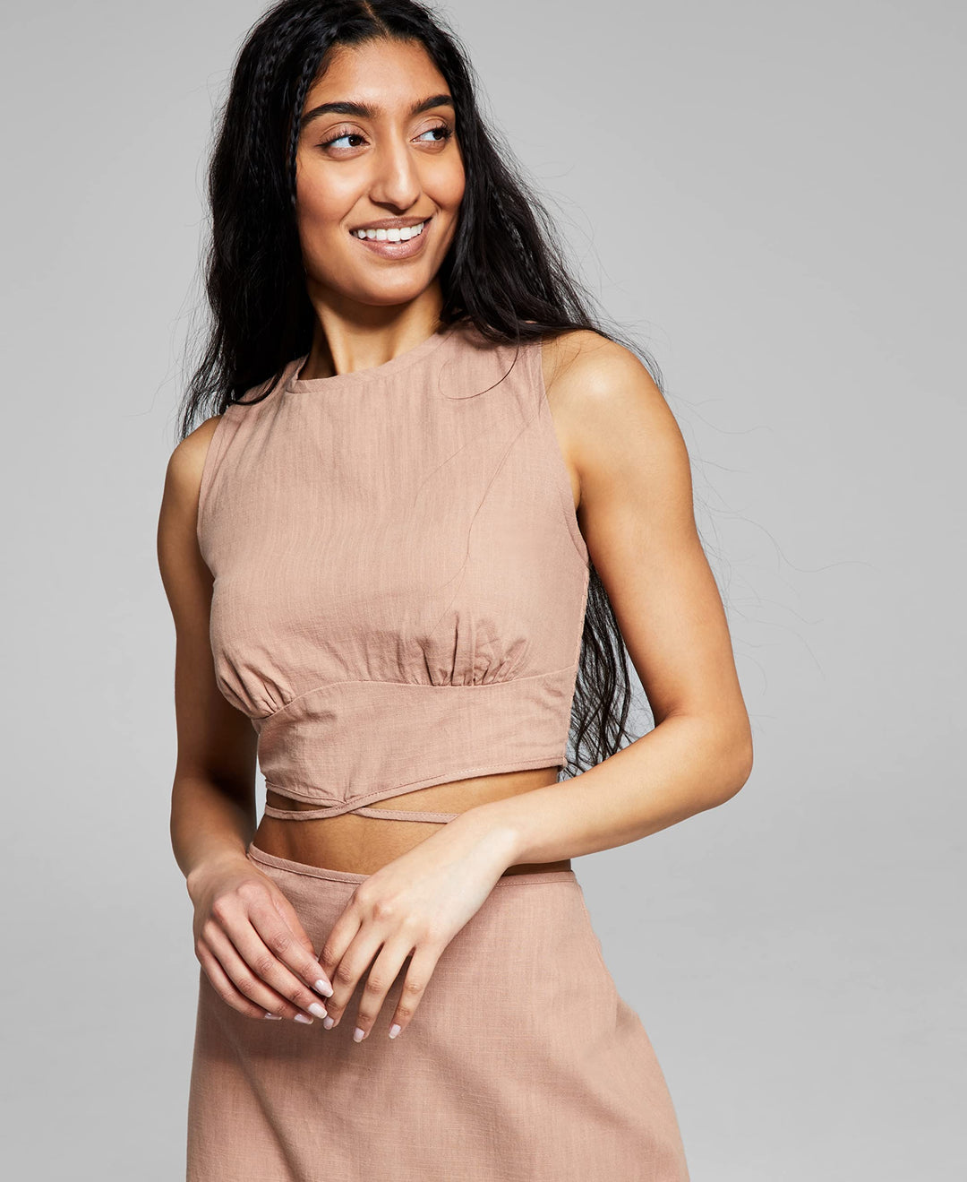 Now This Womens Tie Waist Top