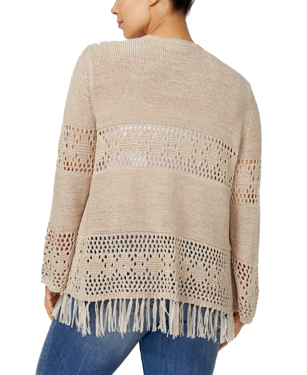 Plus Size Open-Front Cardigan