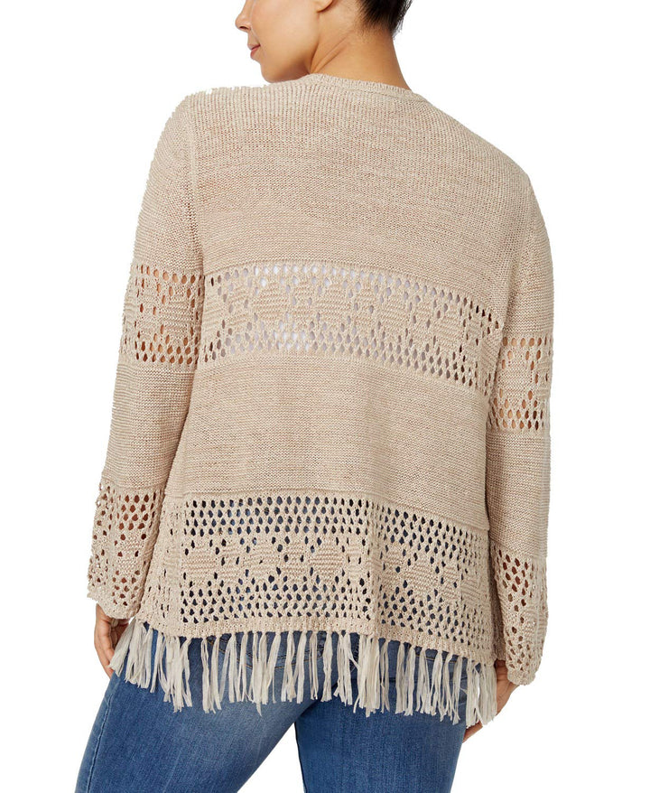 Plus Size Open-Front Cardigan