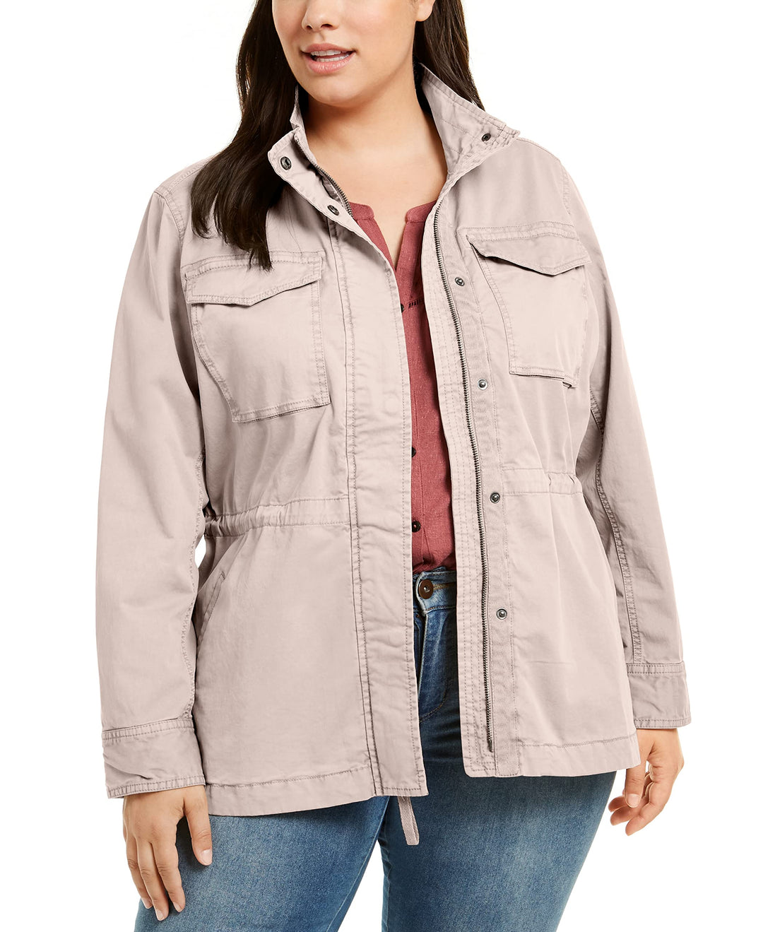 Style & Co Plus Size Cotton Utility Jacket
