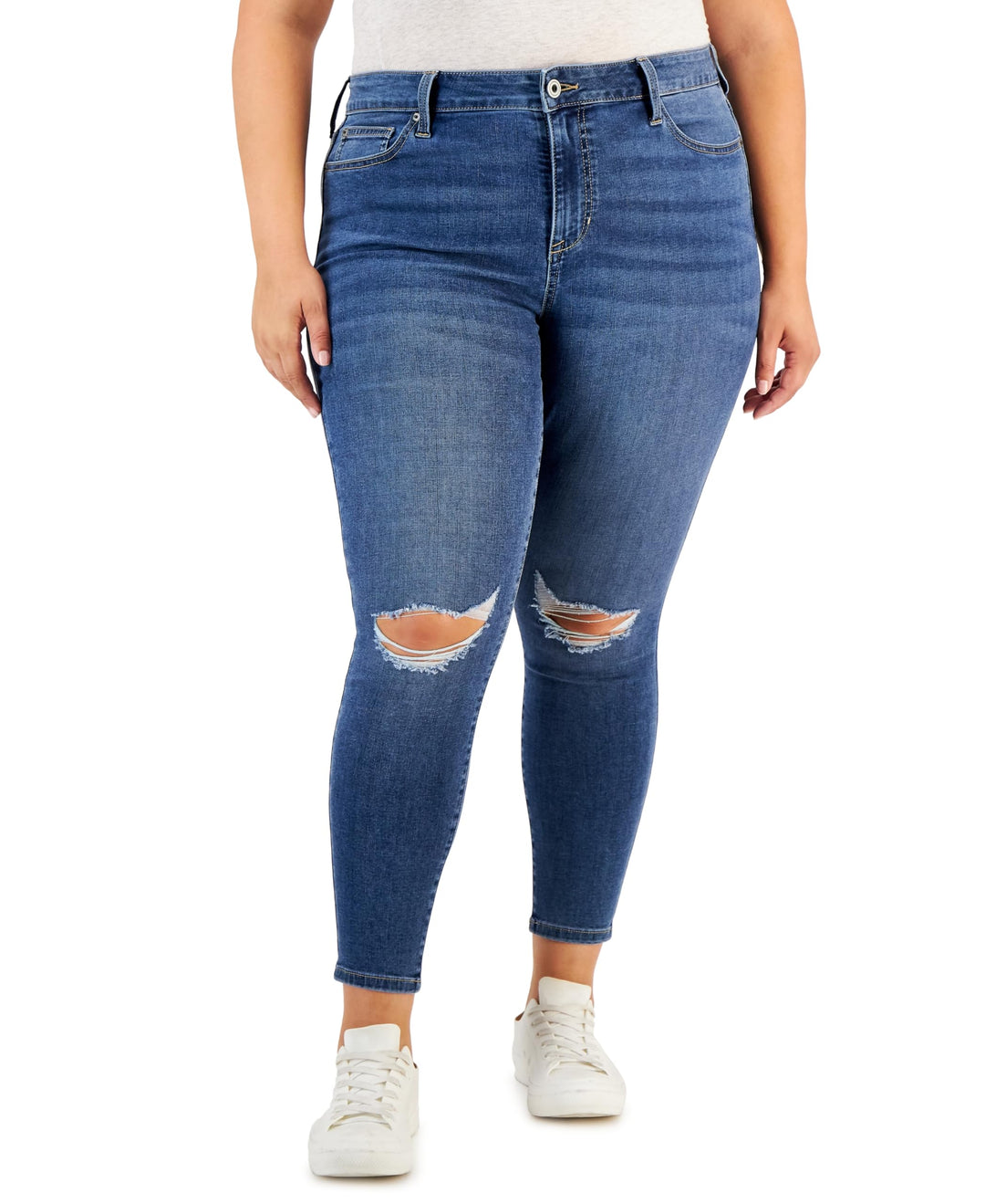 Celebrity Pink Trendy Plus Size Skinny Ankle Jeans