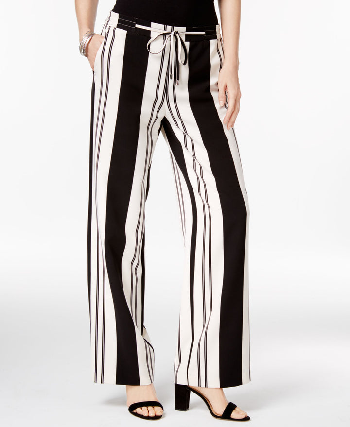Petite Striped Wide Leg Pants