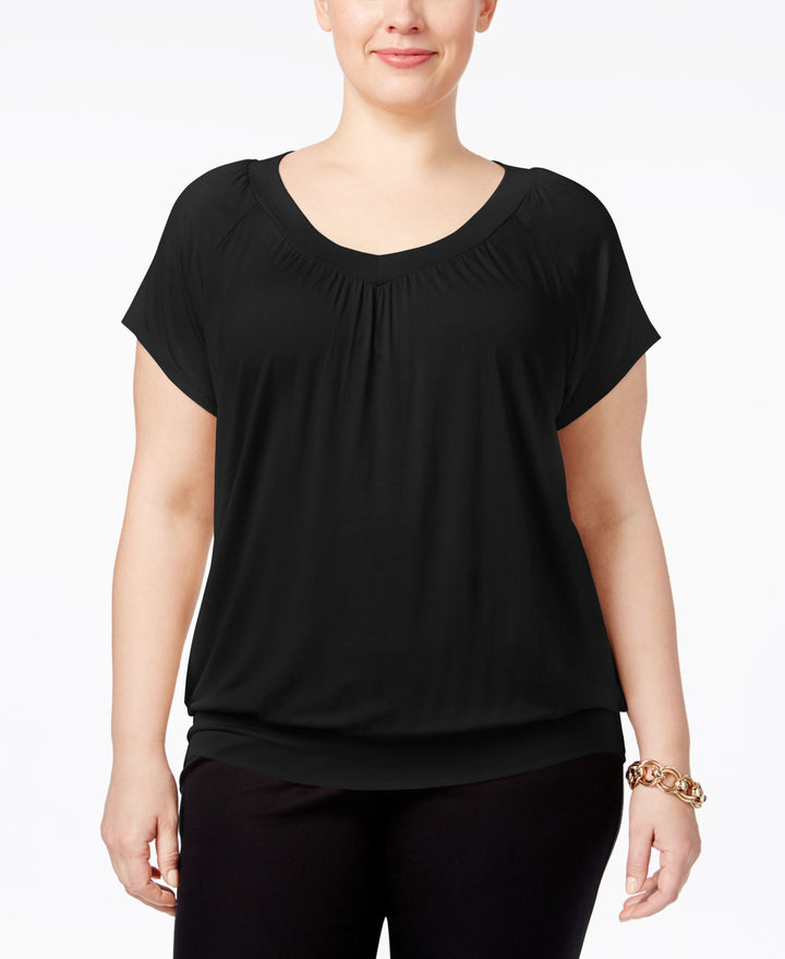 Plus Size Blouson Top