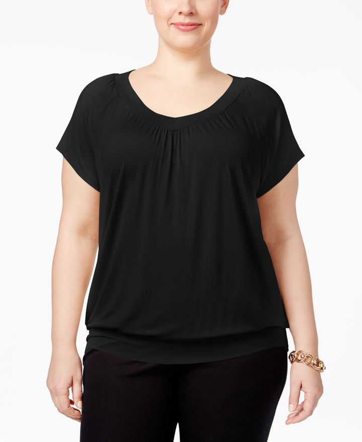 Plus Size Blouson Top