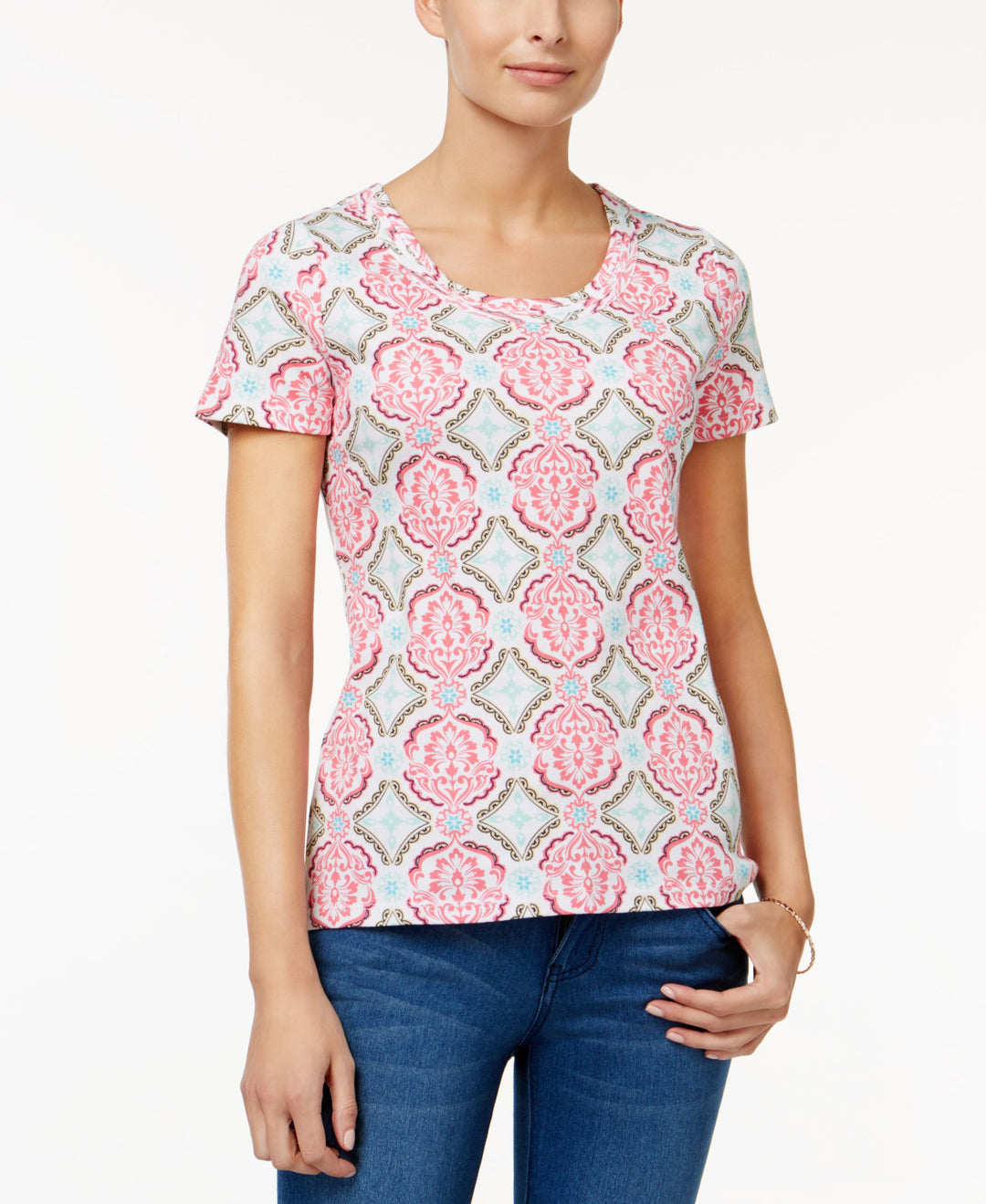 Charter Club Printed Cotton T-Shirt