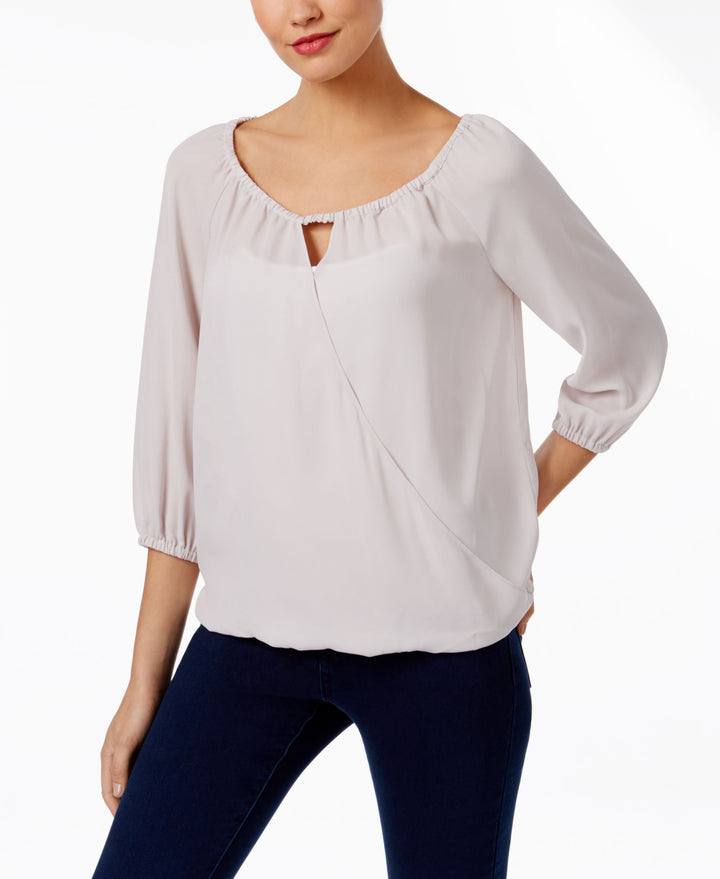 INC International Concepts Surplice Keyhole Blouse