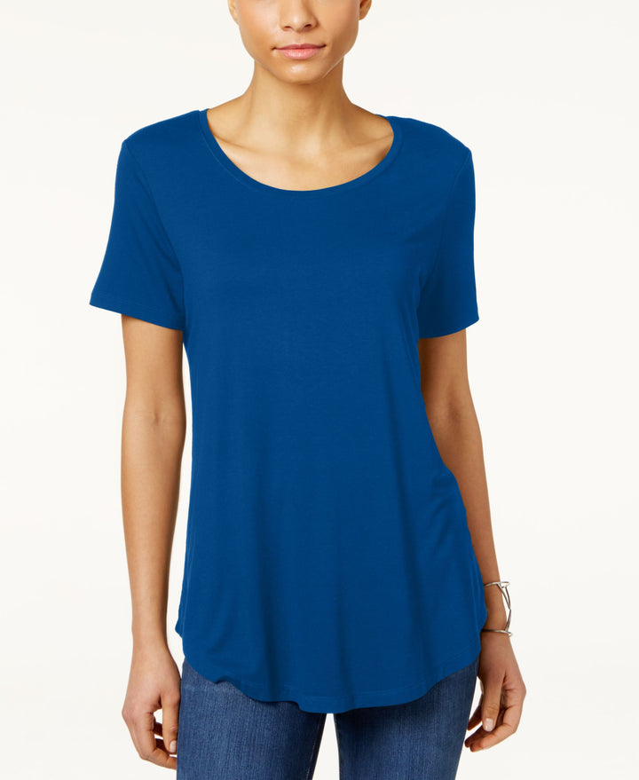 JM Collection Petite Shirttail Hem Top