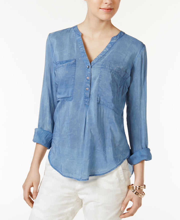William Rast Selina Perfect Split Neck Shirt