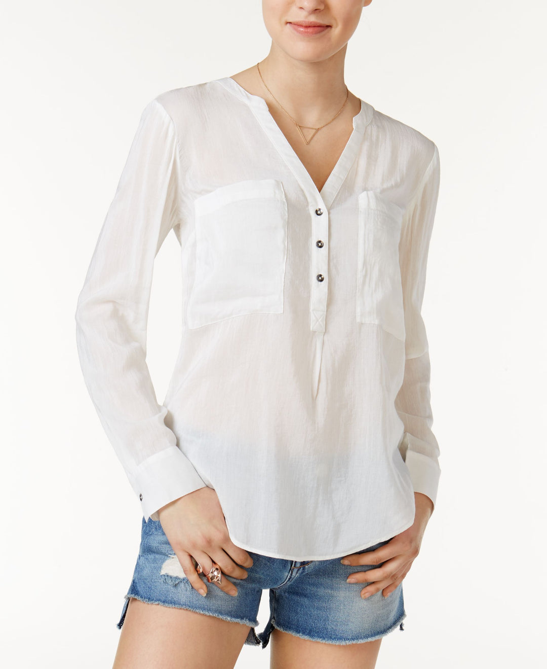 William Rast Selina Perfect Split Neck Shirt