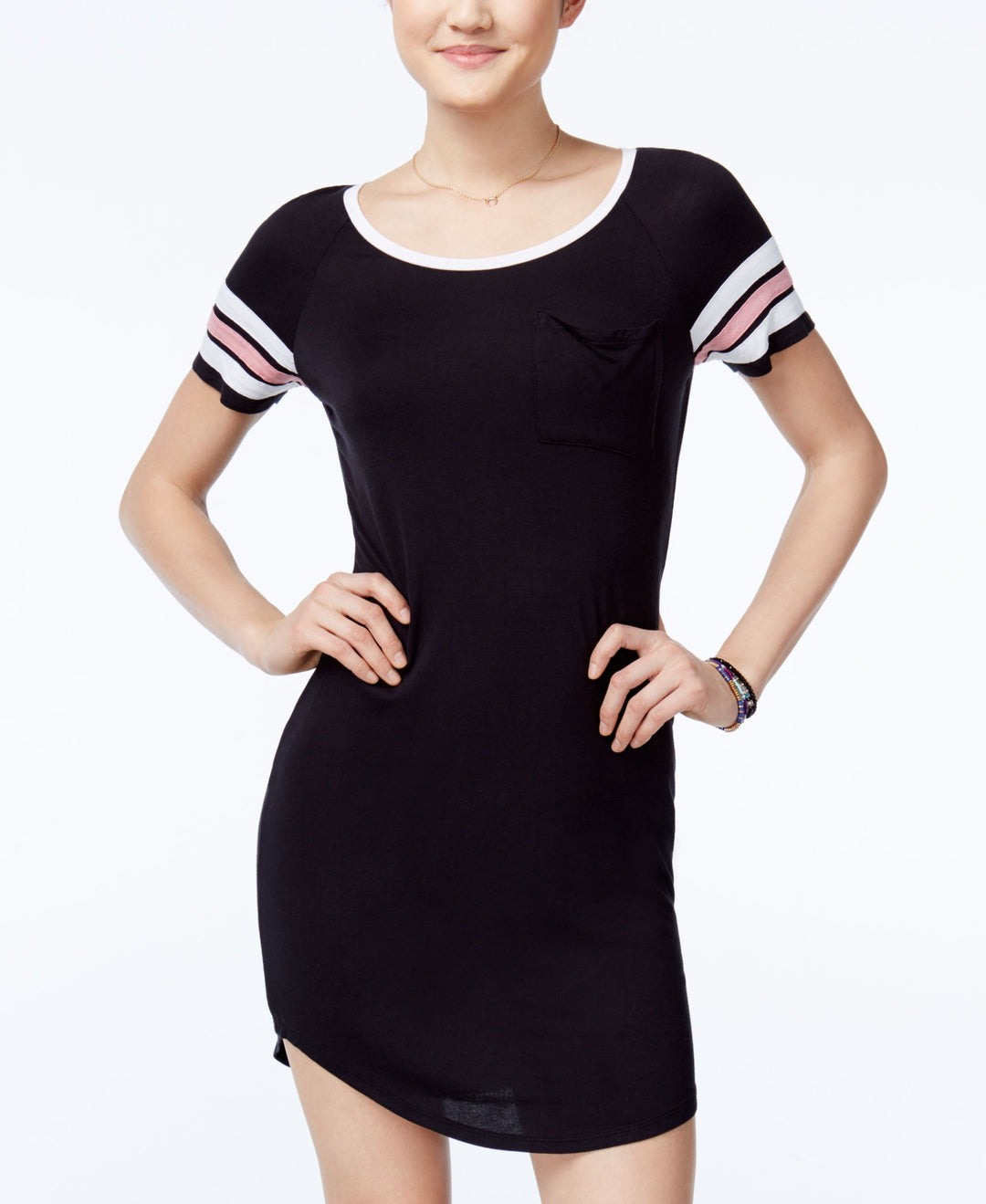 Ultra Flirt Juniors Rugby T-Shirt Dress