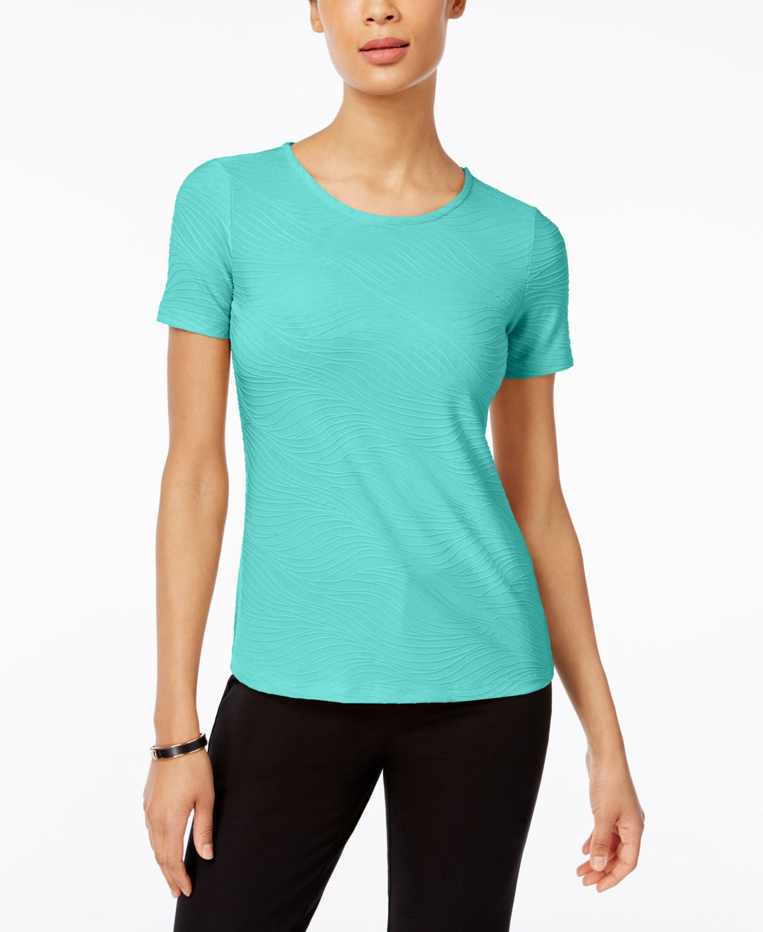 JM Collection Jacquard T-Shirt