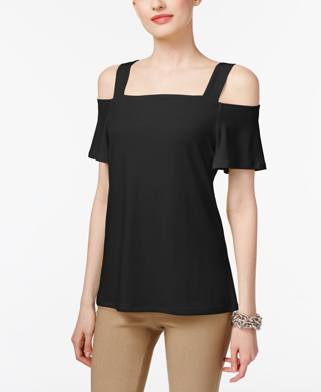 INC International Concepts Popsicle Cold Shoulder Top