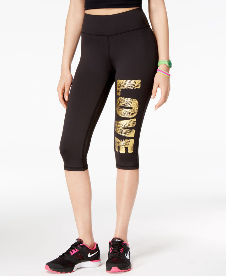 Material Girl Active Juniors Love Graphic Cropped Leggings
