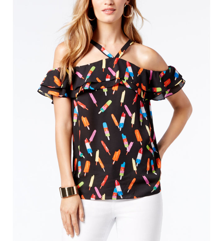INC International Concepts Popsicle Cold Shoulder Top