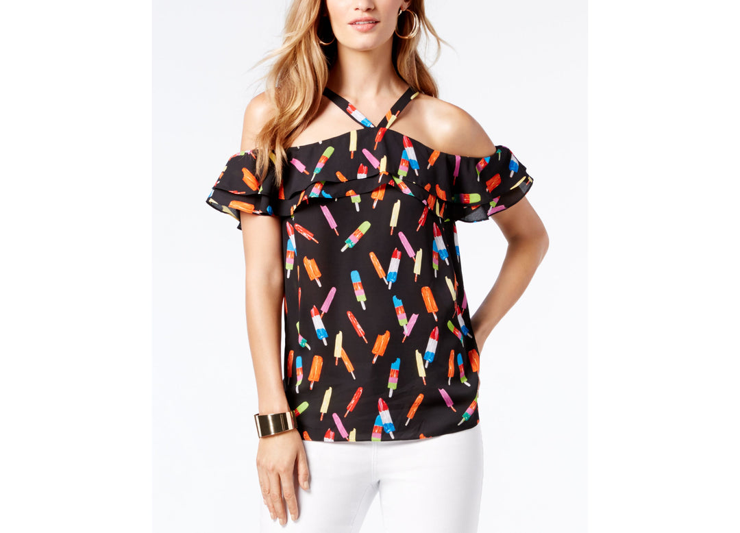 INC International Concepts Popsicle Cold Shoulder Top