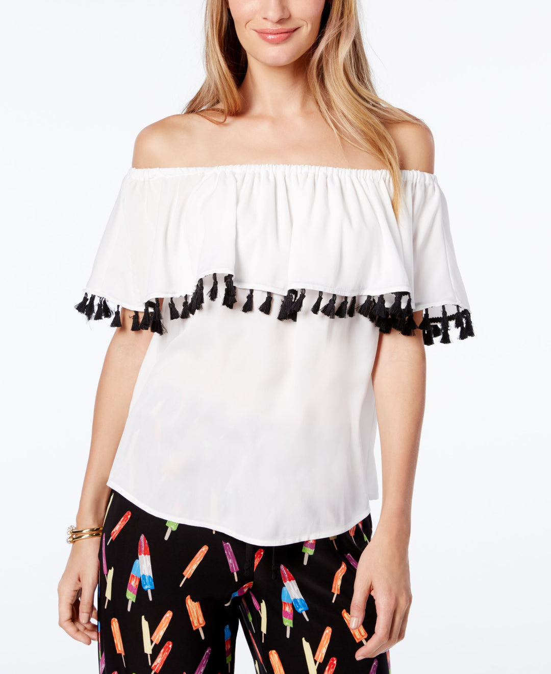 INC International Concepts Popsicle Off The Shoulder Top