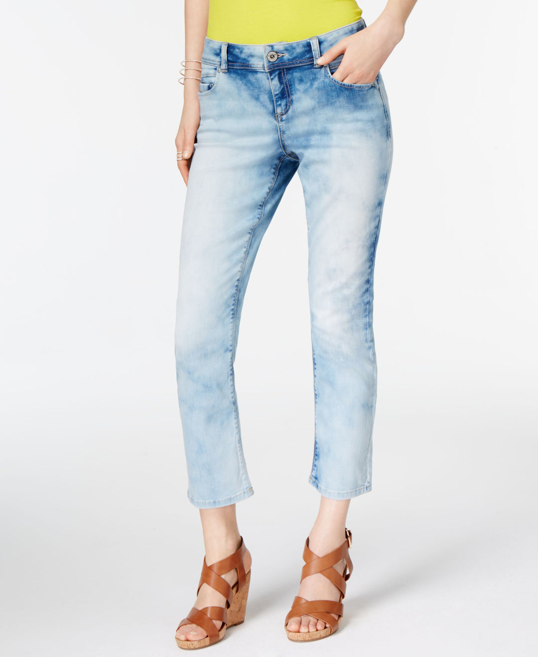 INC International Concepts Curvy Cropped Skinny Jeans