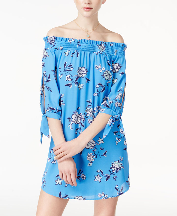 City Studios Juniors Off The Shoulder Shift Dress