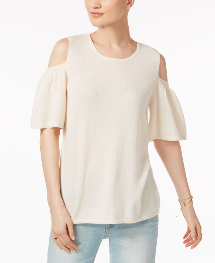 Charter Club Cashmere Cold Shoulder Sweater
