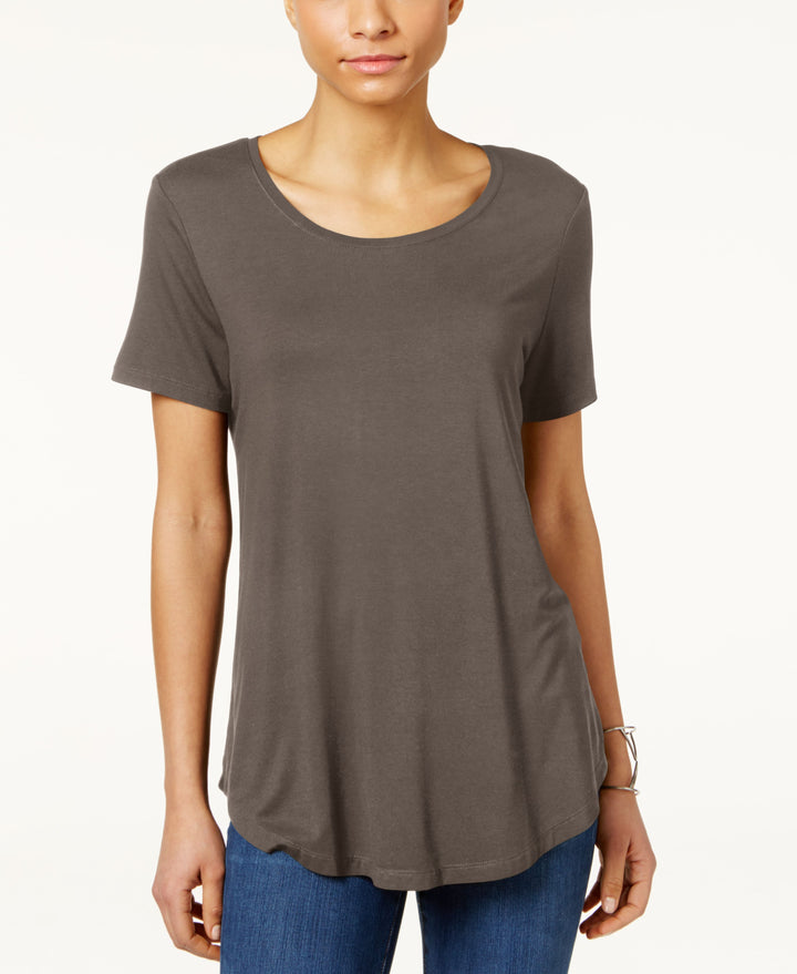 JM Collection Petite Shirttail Hem Top
