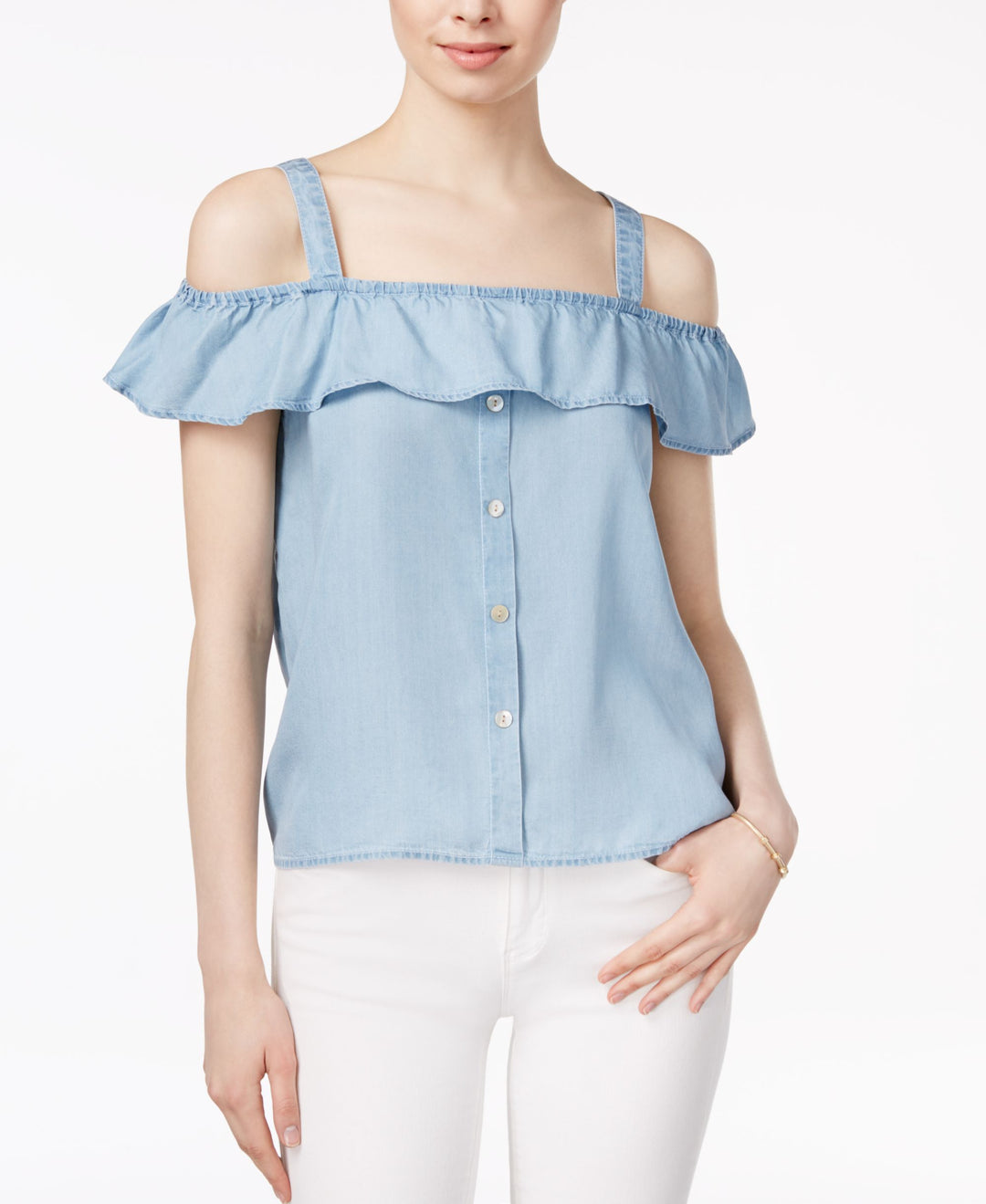Maison Jules Off The Shoulder Flounce Top