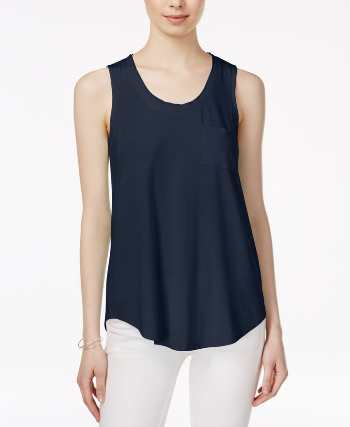 Maison Jules Cotton Scoop Neck Tank Top