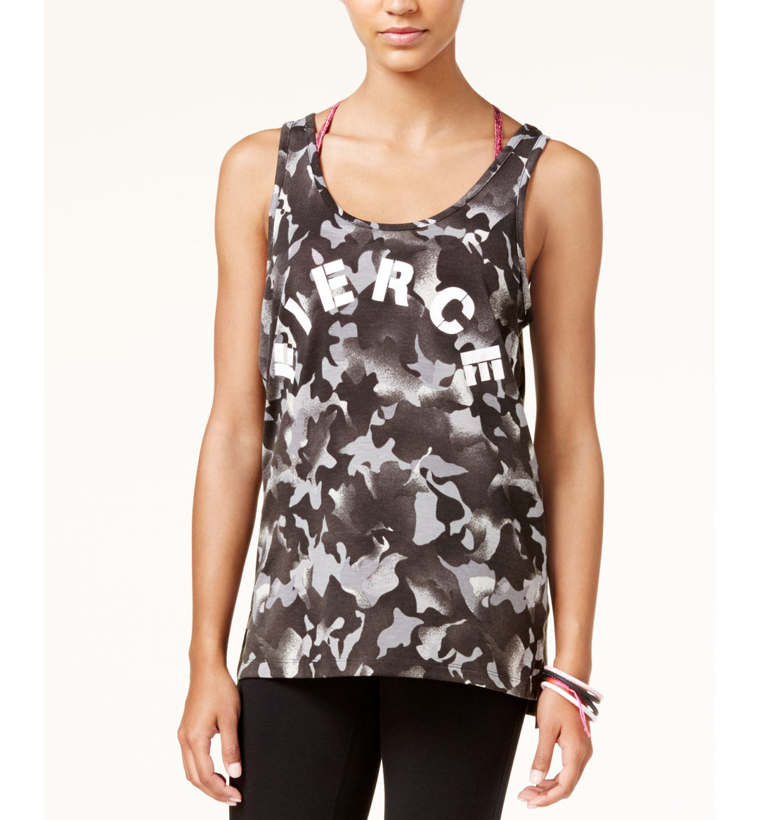 Material Girl Active Juniors Ladder Back Graphic Tank Top