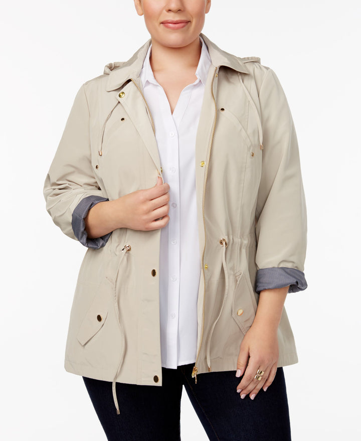 Charter Club Plus Size Water Resistant Utility Jacket