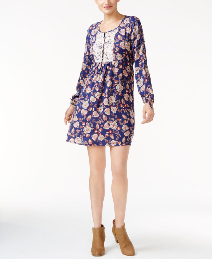Style & Co Crochet Trim Peasant Dress