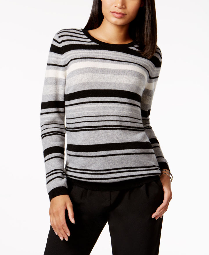 Charter Club Cashmere Striped Sweater