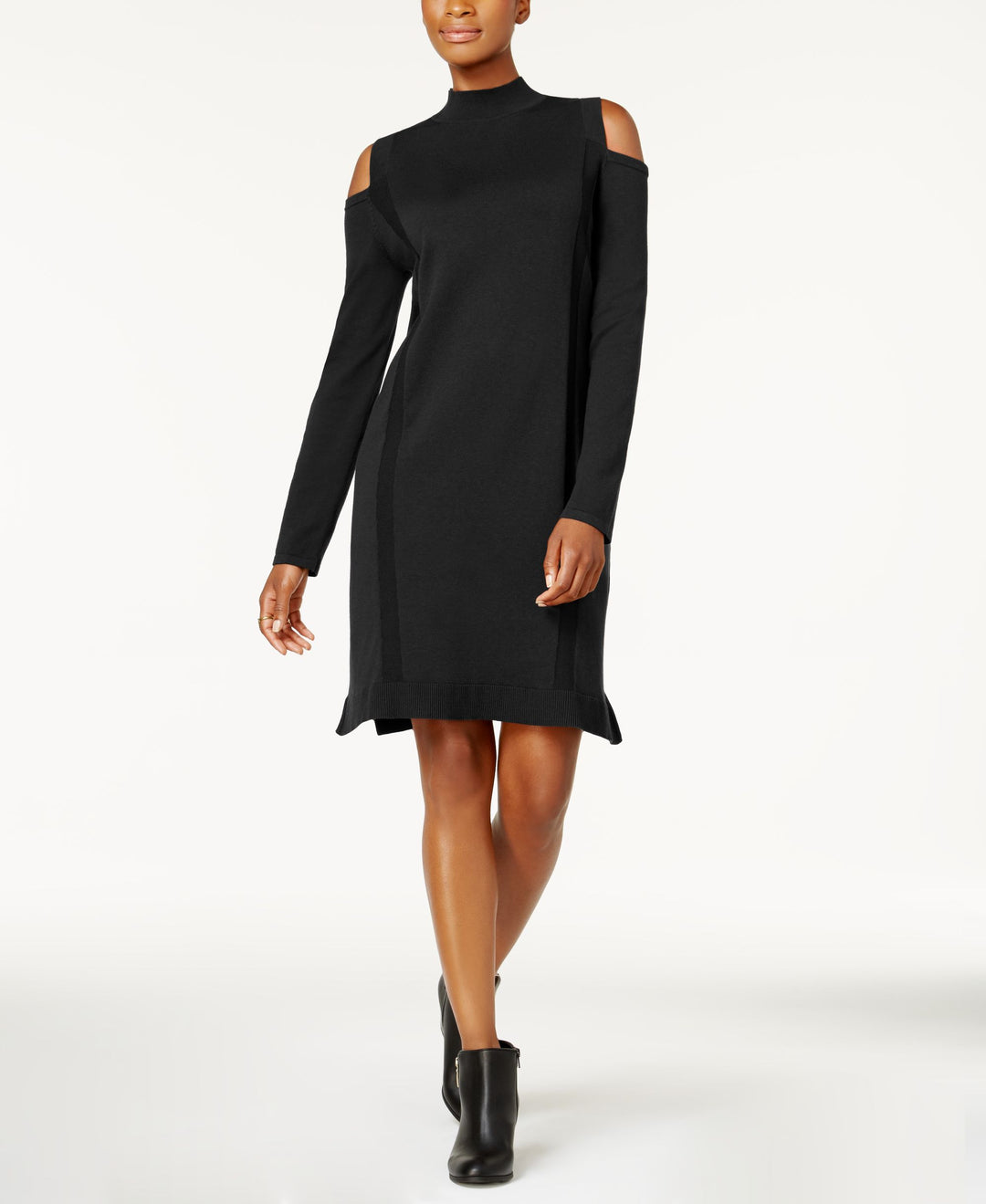 Style & Co Cold Shoulder Sweater Dress
