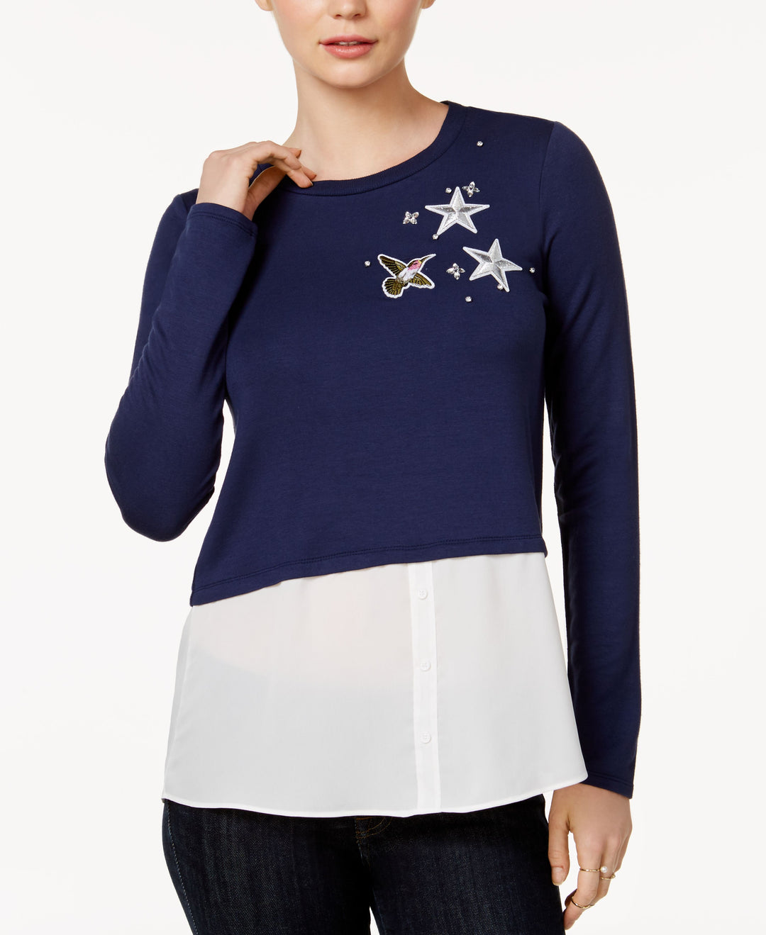 Maison Jules Patch Layered Look Top